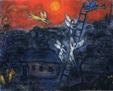  Chagall Pintura Art%C3%ADstica - La escalera de Jacob contemporánea Marc Chagall